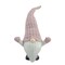 Northlight LED Lighted Round Rattan Christmas Gnome Figure - 14" - Pink and Cream